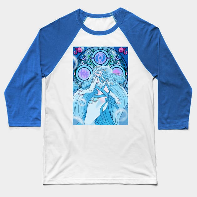 Fire Emblem Fates Azura Mermaid Baseball T-Shirt by gardeniaresilia